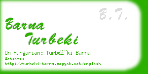 barna turbeki business card